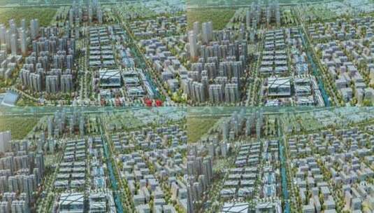 城市规划高新产业开发区产业园三维漫游06高清在线视频素材下载