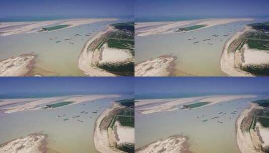 干涸的洞庭湖航拍视频高清在线视频素材下载