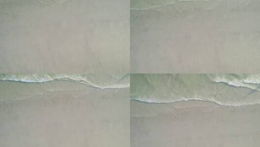 海边浪花冲击沙滩航拍高清在线视频素材下载