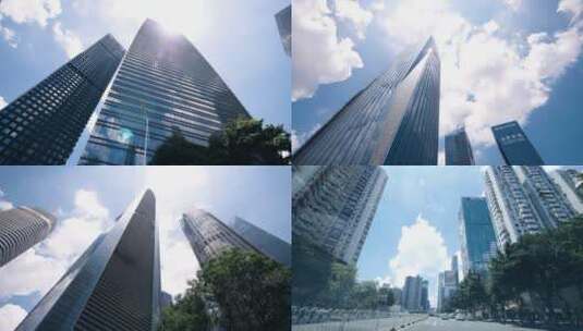广州市中心CBD城市建筑高楼大厦4k视频高清在线视频素材下载