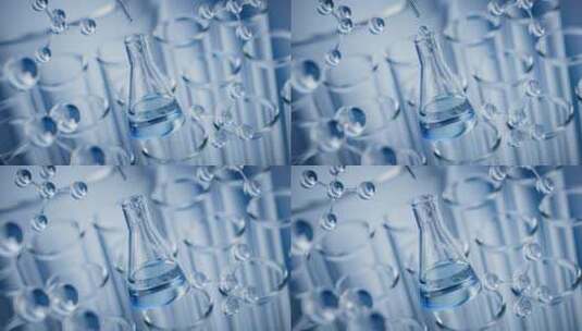 DNA与生物实验室化学分子3D渲染特效高清在线视频素材下载