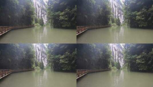 天生三桥景区小溪流高清在线视频素材下载