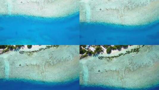 白色沙滩和蓝色的海洋高清在线视频素材下载