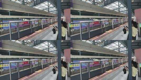 4k西安地铁到站站台视频素材 (2)高清在线视频素材下载