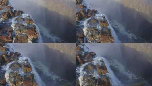 大气峡谷河流瀑布高清在线视频素材下载