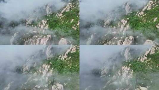 山东青岛崂山风光崂山素材崂山航拍高清在线视频素材下载