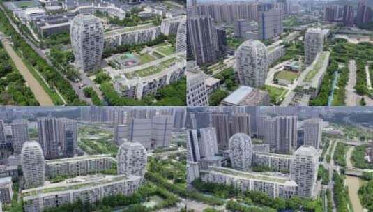 2023广州黄埔香雪国际公寓航拍高清在线视频素材下载