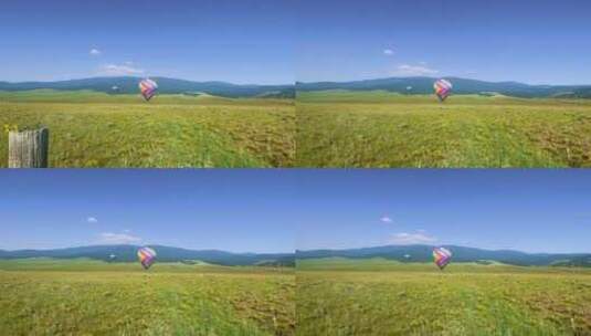 户外彩色热气球高清在线视频素材下载