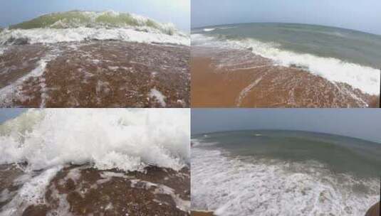 海洋巨浪海浪翻滚浪花波涛汹涌多镜头高清在线视频素材下载