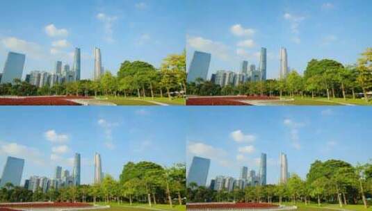 广州珠江新城高楼大厦建筑群高清在线视频素材下载