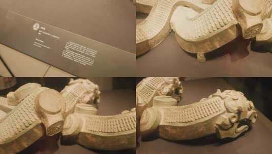 陕西历史博物馆青铜龙高清在线视频素材下载