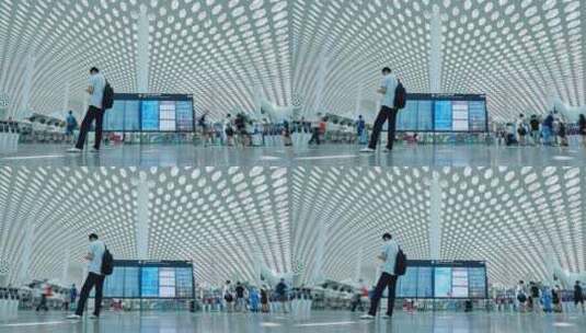 深圳机场出发大厅高清在线视频素材下载