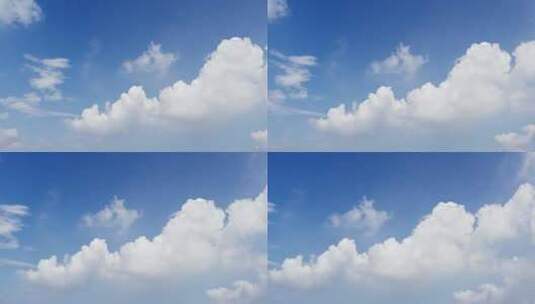 蓝天白云积雨云无人机航拍高清在线视频素材下载