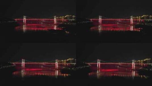 重庆夜景建筑航拍渝中区高清在线视频素材下载