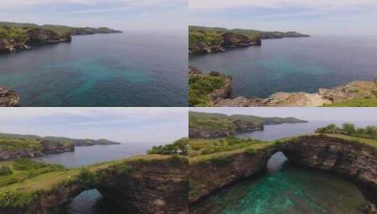 海洋和泻湖的空中视频高清在线视频素材下载