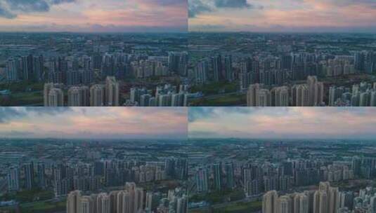 广州荔湾广钢花城日出延时高清在线视频素材下载