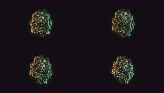 抽象艺术的3d球体循环渲染，带有超现实的高清在线视频素材下载