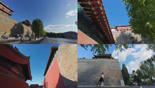 故宫角楼西华门高清在线视频素材下载
