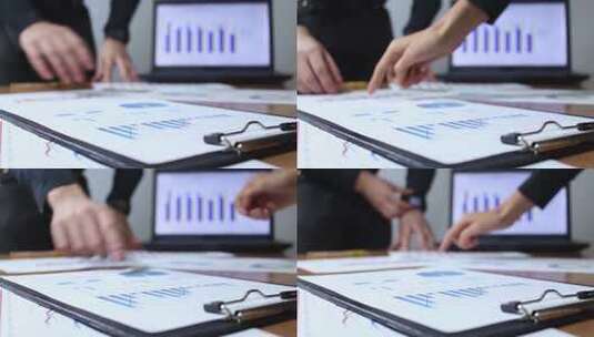 商务人士分析图表数据高清在线视频素材下载