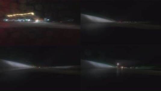 夜晚街道车辆光影画面高清在线视频素材下载