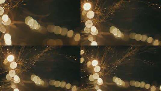 暖光光斑虚化夜景高清在线视频素材下载