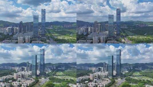 深圳深业上城商业楼航拍合集高清在线视频素材下载