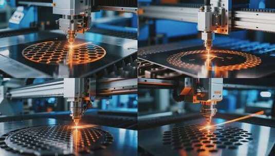 激光切割机切割作业素材高清在线视频素材下载
