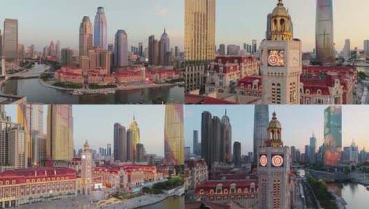 津湾广场航拍合集高清在线视频素材下载