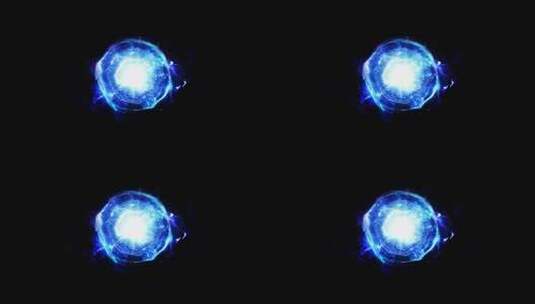 蓝色发光能量球特效素材高清在线视频素材下载