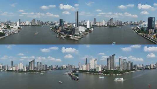 中国广东省广州市荔湾白鹅潭建筑群高清在线视频素材下载