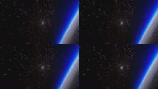 太空流星划过特效画面高清在线视频素材下载