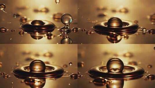 液体水滴微距特写素材高清在线视频素材下载