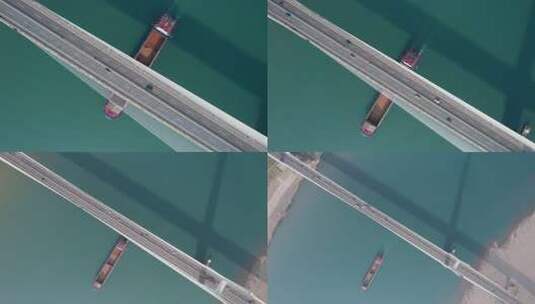 船舶通过桥梁高清在线视频素材下载
