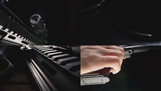 枪械突击步枪手枪特写素材高清在线视频素材下载