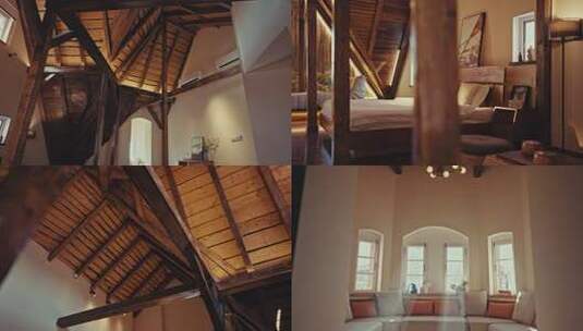 复古度假酒店高清在线视频素材下载