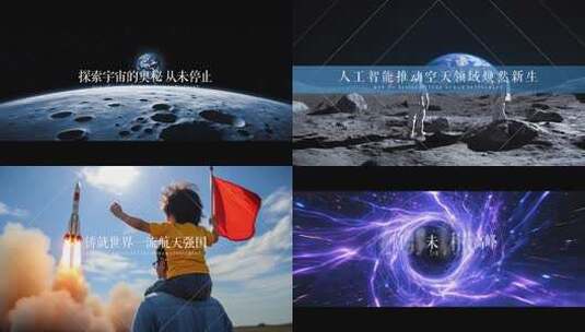 30秒探索宇宙未来30秒创意概念短视频片头高清AE视频素材下载
