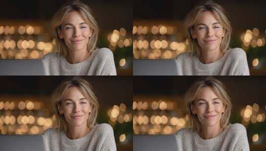 职场女性居家办公温馨时刻高清在线视频素材下载