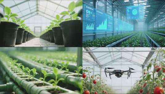 智慧农业温室自动化种植合集高清在线视频素材下载