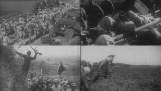 解放军进军 解放全中国高清在线视频素材下载