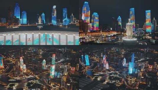 天津夜景灯光秀亮化最新版2025高清在线视频素材下载