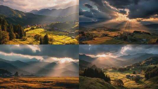 阳光田野耶稣光高清在线视频素材下载