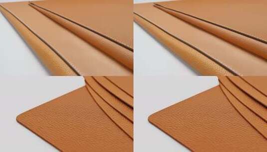 棕色皮革纹理特写高清在线视频素材下载