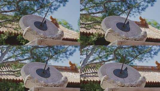 古代日晷计时仪器0089高清在线视频素材下载