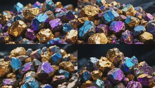 多彩矿石特写素材高清在线视频素材下载