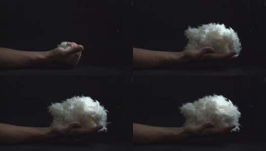 白鹅绒蓬松度展示高清在线视频素材下载