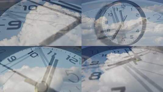 4k意向时间时钟抽象时间概念高清在线视频素材下载