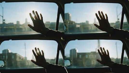 手触摸阳光希望概念励志视频高清在线视频素材下载