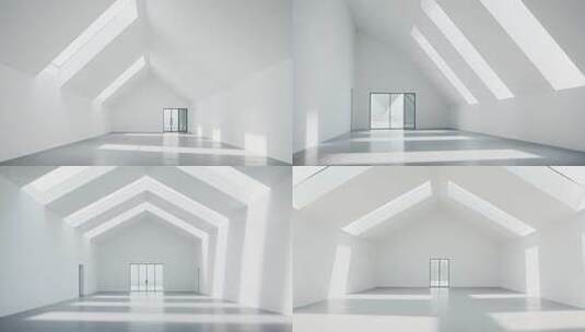 现代空旷室内空间高清在线视频素材下载