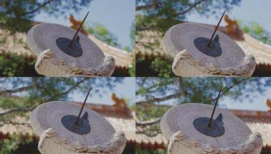 古代日晷计时仪器0090高清在线视频素材下载