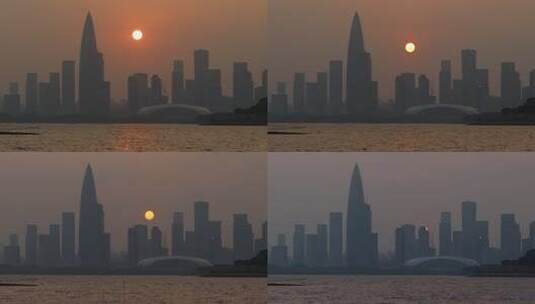 深圳CBD日落延时 深圳宣传片高清在线视频素材下载